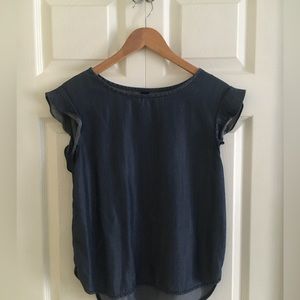 Gap Womens Chambray Top